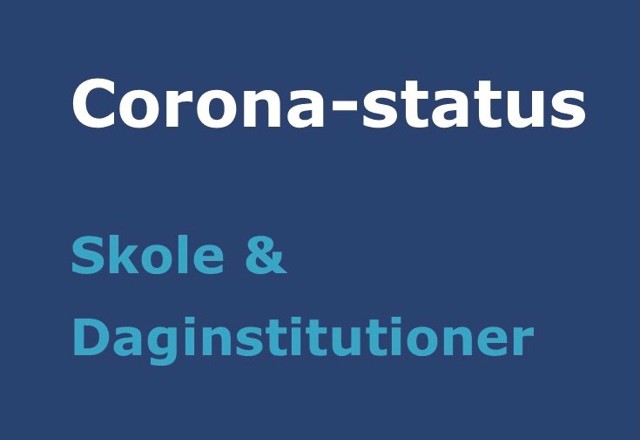 Illustration - Coronastatus skole og daginstitutioner